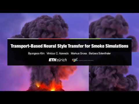 Transport-Based Neural Style Transfer for Smoke Simulations